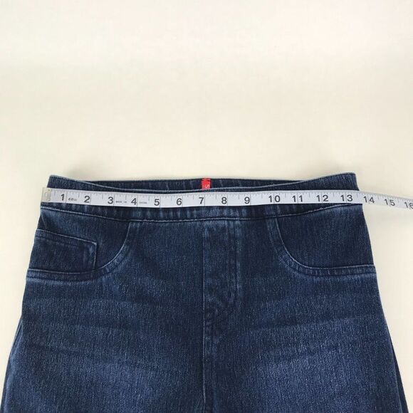 Spanx Jean-ish Ankle Leggings Women's Size Medium Dark Wash Stretch Pockets - Picture 7 of 14